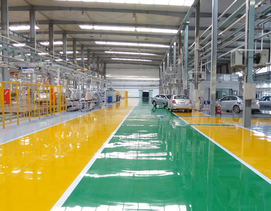 環氧地坪  汽車配件廠地面